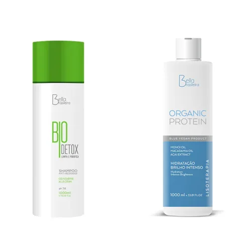 Shampoo Anti-Residuos 1L + Progressiva OP Matizador 1L Bella