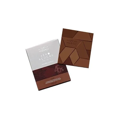 Kit 2 Chocolates Nugali Zero Açucar Ao leite 45 % Cacau 40g