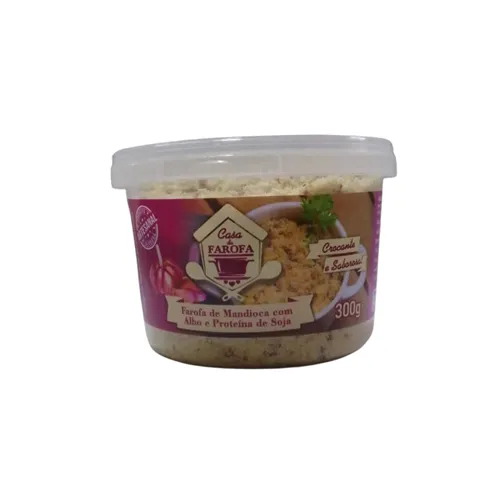 Farofa de Mandioca e Proteína de Soja C/ Alho 300g - Casa da Farofa