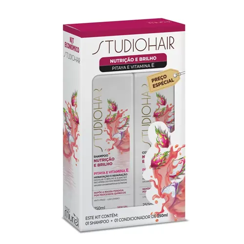 Kit Studio Hair Shampoo + Condicionador Nutrição e Pitaya