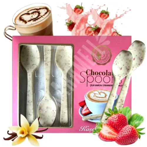 BOLCI CHOC. SPOONS STRAWBERRY VANILLA 54G