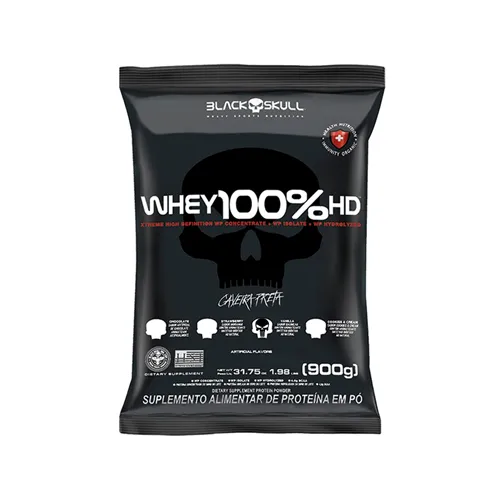 Refil Whey 100% HD Baunilha 900g - Blackskull