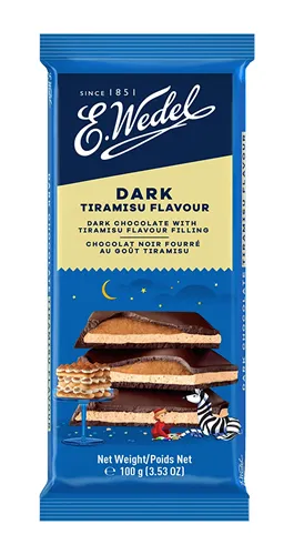 E WEDEL DARK CHOC. TIRAMISSU FLAVOUR 100g