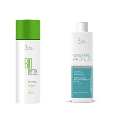 Shampoo Anti-Residuos 1L + Progressiva Organic Liso 1L Bella