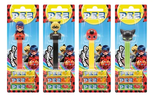 Pastilha PEZ Blister 1 +3 Miraculous Unidade