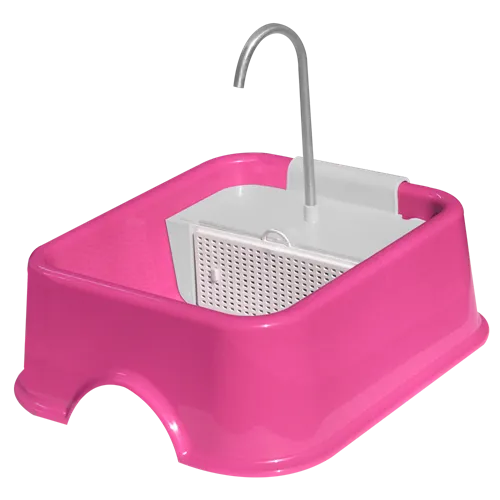 Fonte Quadrada Furacão Pet Bivolt - Rosa
