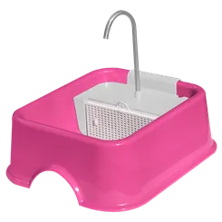 Fonte Quadrada Furacão Pet Bivolt - Rosa