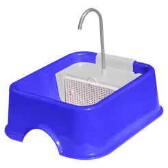 Fonte Quadrada Furacão Pet Bivolt - Azul