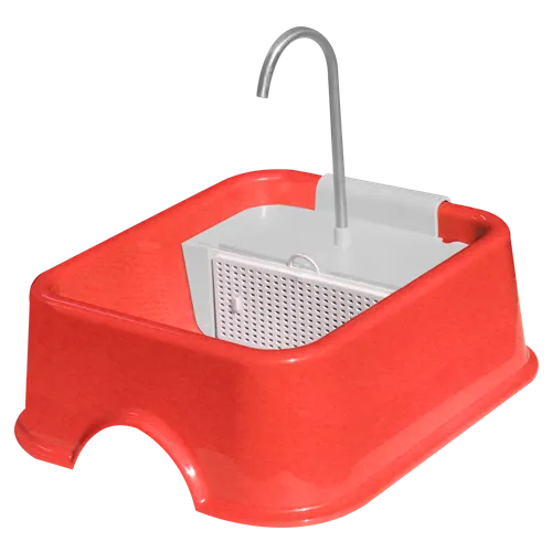 Fonte Quadrada Furacão Pet Bivolt - Vermelha