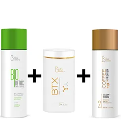 Kit Selagem Bella Brasileira + Shampoo Bio Detox + Btx Organic Protein