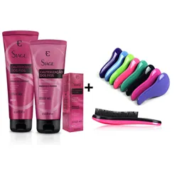 kit shampoo + Condicionador Eudora cauterização + sérum + Escova Magica