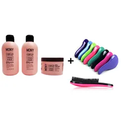kit Haircare 1 Shampoo e Condicionado Mony + Escova Magica