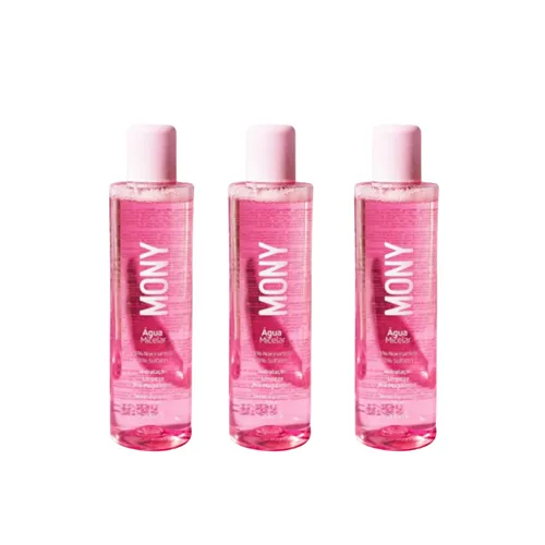 Kit 3 água micelar mony 200 ML