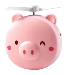 Mini Fan Espelho Para Maquiagem Com Led e Ventilador  Porquinho