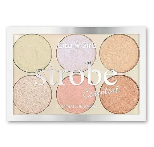 Paleta de Iluminador Strobe Essential 6 Cores City Girls
