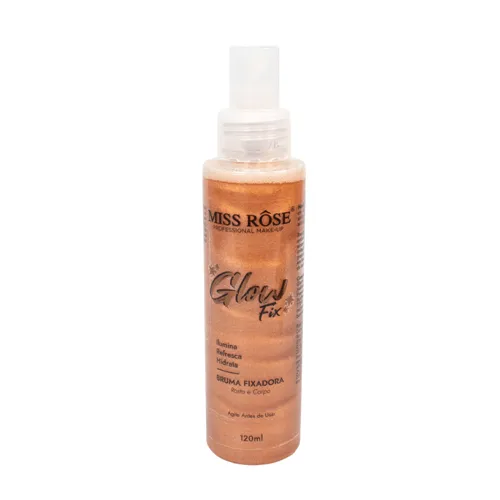 Bruma Fixadora Iluminadora Miss Rôse Glowfix Maquiagem Perfeita 120 ml