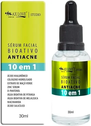 Sérum Facial Anti acne Bioativo 10 em 1  Maxlove 30 ml