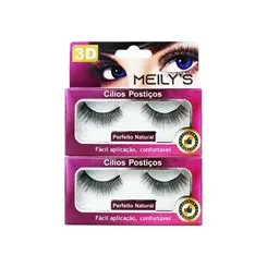 kit 2 Cilios Postiços 4D Efeito natural Meilys By Rubys