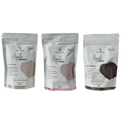 Kit 3 argilas Blue moon Preta/branca e Rosa