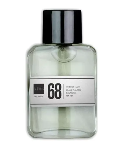 Perfume Masculino Fator 5 Nº 68 60ml - Vetiver Haiti, Limão Italiano, Baunilha