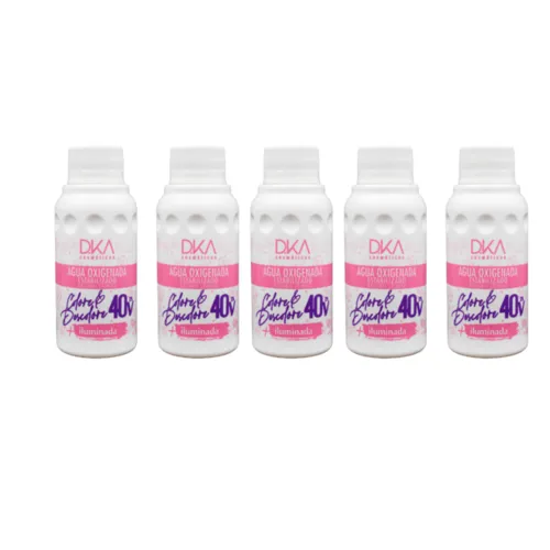 Kit 6 Aguas Oxigenadas Colore e Descolore Iluminada 40 Volumes DKA Cosméticos 90ml