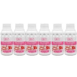 Kit 6 Aguas Oxigenadas Colore e Descolore Iluminada 30 Volumes DKA Cosméticos 90ml