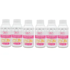 Kit 6 Aguas Oxigenadas Colore e Descolore Iluminada 20 Volumes DKA Cosméticos 90ml