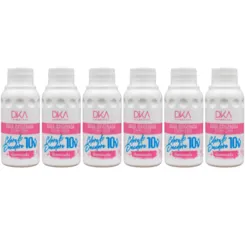 Kit 6 Aguas Oxigenadas Colore e Descolore Iluminada 10 Volumes DKA Cosméticos 90ml